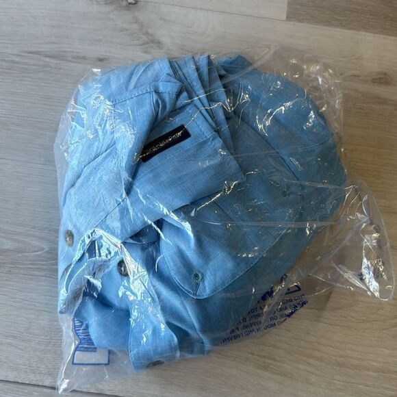 Magellan Outdoors Aransas Pass Heather Short Sleeve Fishing Shirt Blue XS NWT - Picture 7 of 8